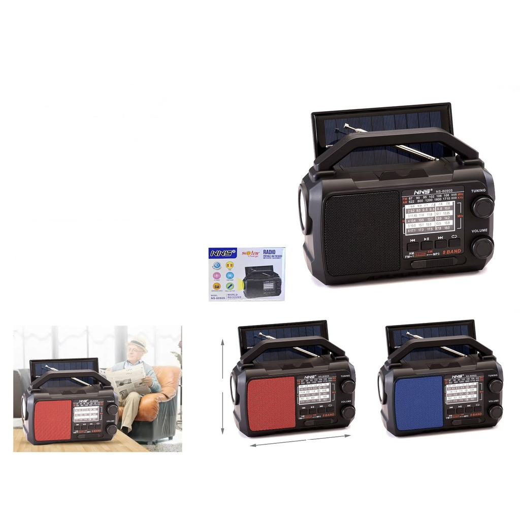 [NS-8090S] Radio solar Bluetooth multibanda FM AM SW